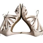 Dress Barn Women’s Elegant Cream Strappy 3.5” Heel Sandals. Size 9 Photo 3