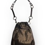 HTF: new Kale 𖦹 Diego Leather Messenger Flap Bag 𖦹 Choc Metallic Suede Lined Photo 13