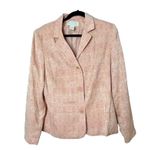 Norton Mcnaughton Vintage 14 Blazer Jacket Peach Jacquard Damask Boho Cottage Photo 0