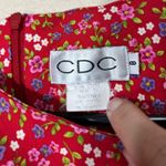 Vintage CDC Floral Print Dress Sleeveless Red Mini Dress Women's Size 8 Photo 3