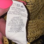 Fossil  Lace Ruffle Floral Top Women Small Scalloped Boho Y2K Cottage Mustard Photo 6