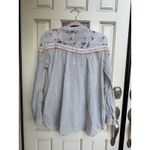 Free People  Striped Floral Boho Tunic Shirt Blouse Top Women Size Small Photo 4