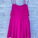LBV Crepe Pleated Day Dress in fuschia size 6 Pink Photo 2