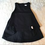 NICHOLAS Flare Crop Top‎ Sleeveless Knit Layered High Low Black Size 4 New Black Photo 4