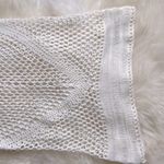 White Bohemian Crochet Knit Sheer Beach Cotton Cover Up Shirt Dress S M 4/6 Size undefined Photo 9