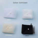 Wedding Lace Veil Short Sparkle Waist Veils 2 Tier Soft Tulle Bridal Veils with Comb Photo 1