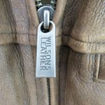 wilson's leather 80s Vintage  Brown Leather Jacket Men's Medium Motorcycle Jacket Photo 4