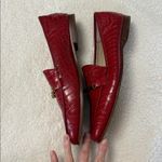 J. McLaughlin  Red Loafers Gold Hardware Size 11 Photo 1