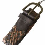 Anthropologie HTF: new x Linea Pelle ❃ Braided Leather Belt ❃ Khaki Brown Root Photo 2