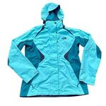 The North Face Jacket Womens Medium Teal Green Hyvent Full Zip Nylon Outer Shell Photo 0