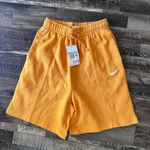 Nike Sportswear Women's Essential Fleece High Rise Shorts DM6123-738 Yellow Photo 1