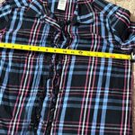 Betsey Johnson NWOT  Intimates Ruffle Plaid Button-Down Flannel Sleep Shirt S Photo 6