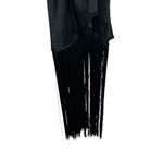 Show Me Your Mumu NEW NWOT  Jasmine Fringe Halter Maxi Dress Black Luxe Satin Photo 6