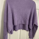 Cotton Candy LA Purple Knit Crop Sweater Photo 2