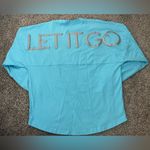 Spirit Jersey Disney Frozen Broadway Musical Let it Go Glitter  Shirt Blue Size S Photo 4