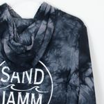 Sand Jam Womens Tie Dye Logo Hoodie Sweatshirt Size XS Pullover Casual Black Photo 6