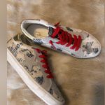 Vintage Havana White Sneakers with Red Laces Size 8.5 Photo 0