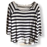 Jack by BB Dakota Jack Blue/White Striped Hi-Low Sweater Photo 1