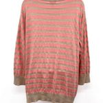 Talbots  Metallic Striped Button Front Cardigan Sweater Top Plus Size 2X Pink Photo 1