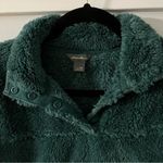 Eddie Bauer Woman's Plush Fleece 1/4 Snap Teal Pullover Size XS Photo 4
