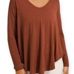 Lululemon | 6 | Up For Down Time Relaxed Long Sleeve Silk Blend Top in Terracota Photo 0