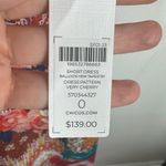 Chico's  Dress Women 4 NWT Very Cherry Balloon Hem Tapestry Floral Pocket Modest Photo 5