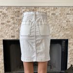 J.Crew J.Cew Denim Button-front Skirt in White Wash Pencil Skirt Size 23 NWT Photo 3