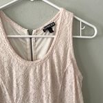 EXPRESS blush pink light sleeveless lace summer sundress fit and flare nylon Photo 1