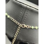 Emerald Gemstone Beaded‎ Clover Necklace Sterling Silver .925 Photo 3