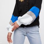We The Free Free People  Winter Sun Henley Top – Black/Blue/Grey/White Medium Photo 12