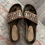 Donald J Pliner Fifi Brown Velvet Bedazzled Platform Slide Women’s Size 9.5 Photo 1