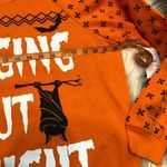 Halloween sweatshirt “hanging out tonight… Orange Size L Photo 5