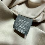 Just Taylor Dress 8 RUFFLE NECK SATIN SHEATH Pencil Evening Cocktail Old Gold Photo 5