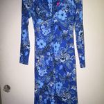 Lilly Pulitzer long sleeve Blue Floral Romper Size 0 Costal Resortwear Beachy Photo 0