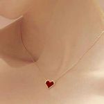 Love heart pendant necklace adjustable red heart Necklace for women Photo 4