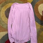 Gap  Y2K Style Light Purple Raspberry Long Sleeve Henley Tee Shirt Top Women’s S Photo 4