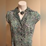 Liz Claiborne Studio Purple Green Blue Black Sheer Skirt Set SZ 8 Light Material Photo 2