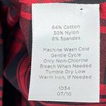 Talbots Red & Black Tartan Plaid Half Button Ruffled Long Sleeves Top, Size 4 Photo 3