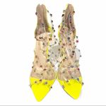 Bella Marie  Size 10 Yellow Clear Strappy Studded Stiletto Heels Photo 1