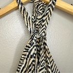Banana Republic NWT Factory Knit Halter Black Tan Animal Print Romper Photo 5