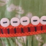 indigo. Moon Top Cotton Tie Dye Tribal Peplum Green White Blouse Size M Photo 8