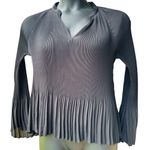 Current Air  Elegant Black Pleated Women's Top Photo 0