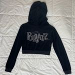 Dolls Kill Black Velour BRATz Dark Keep It Glossy Hoodie Photo 1
