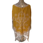 C EST.1946 Women’s Boho Yellow Blouse 3/4 Sleeve Crochet Embroidered SZ 22/24 Photo 9