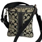 Coach  Signature Crossbody Bag Canvas Gray/Black  Authentic 6016 Photo 0