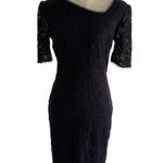 Orsay NAVY ASYMMETRICAL NECKLINE MIDI LACE DRESS Photo 0