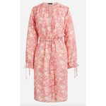 J.Crew Tie-waist Tunic Beach Dress Tossed Floral Print Pink Size XS Photo 1
