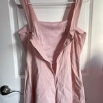 Charlotte Russe light pink front brown button spring romper Photo 6