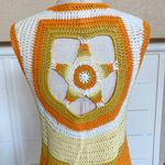 American Vintage Crochet Star Vest Orange Multi - M NWT Photo 9