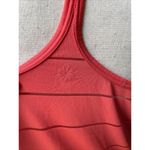 Athleta  Orange Racerback Tank Top Thin Sheer Stripes Size ST Small Tall Workout‎ Photo 4